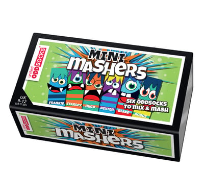 UNITED ODD SOCKS - 6 Paar Jongens Mini Monster Katoenen Odd Sokken in Cadeaubox - Mini Mashers