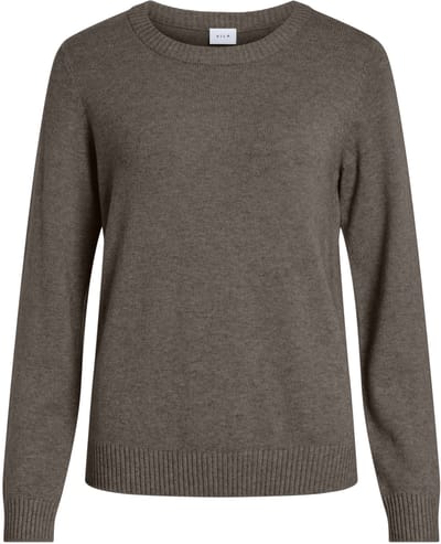 Vila Trui Viril O-neck L/s Knit Top - Noos 14054177 Falcon/melange Dames Maat - XS