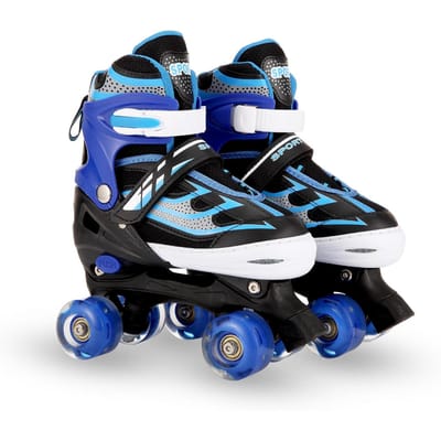 Oplichtende rolschaatsen voor kinderen, perfect voor meisjes van 5 tot 8 jaar. Ideale rolschaatsen voor kinderen van 6 tot 12 jaar. M blauw