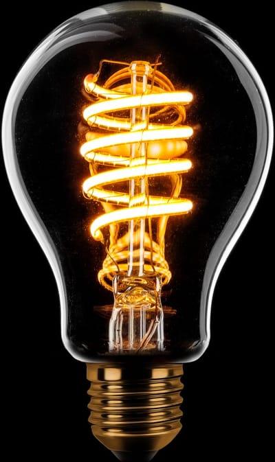 ETH Standaardlamp Filament spiraal LED 7w E27 240v 2200k 3 stappen dimbaar helder