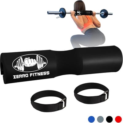 Barbell Squat Pad - Nekbeschermer Halter - Kracht Training - Anti-Slip Ontwerp - 43cm x 10cm - Zwart