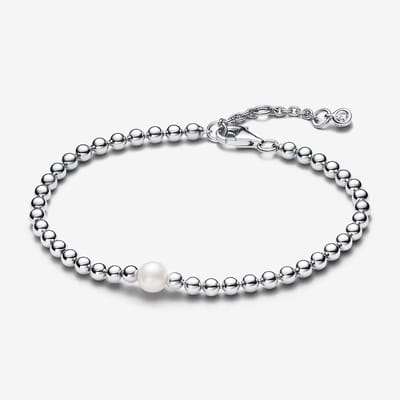 Pandora armband kralen met witte parel 593173C01-20
