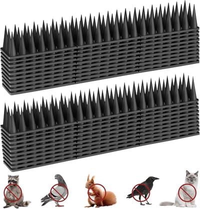 Duivenpinnen - Vogelschrik - 5,7 Meter - Duivenafweer voor Balkon & Schutting - 20 Stuks - Anti Klim Strips - Zwart - Tegen Duiven, Katten & Kraaien - Vogelwering - Diervriendelijk - Weersbestendig Kunststof - Eenvoudige Montage