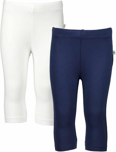 Blue Seven - Meisjes - Capri Leggings - Bio Cotton - (2stuks) - Blauw Wit - Maat 122