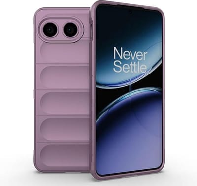 Exobox Geschikt voor Oneplus Nord 4 - Schokbestendig - airbag ontwerp rubber Back Cover Hoesje - Licht Paars
