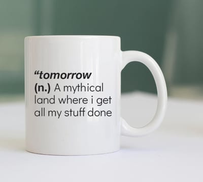Mok met Tekst - Tomorrow a mythical land - Cadeau Mok - Grappige Mok met Tekst