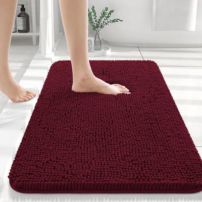 HAPIHAPPY Nieuwe Chenille Badkamermat Extra Zacht Dik Absorberend Shaggy Badmatten Antislip Machinewas Droog Pluche Badkleden 41X61
