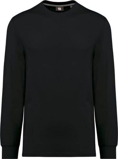 WK. Designed To Work Ecologisch uniseks T-shirt met lange mouwen WK303 - Black - XXS