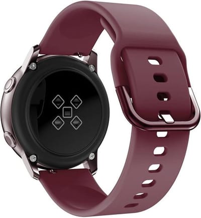 By Qubix - Geschikt voor Garmin bandje - Geschikt voor Garmin Vivoactive 4 / 4L - Siliconen sportband - Bordeaux - Smartwatch bandje 22mm