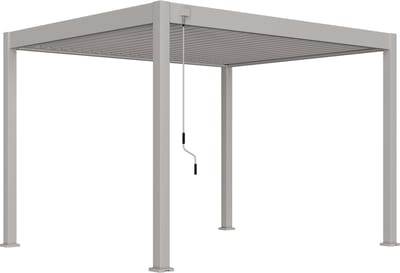 Orion Comfort terrasoverkapping - 300x360cm - Lichtgrijs - Aluminium / Metaal / Vrijstaande / Luxe overkapping - Tuinprieel / Carport / Veranda / Pergola