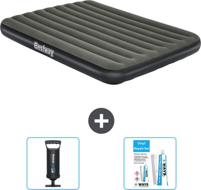Bestway luchtbed - 2-Persoons - 152 x 203 x 25 cm - Groen - Inclusief Pomp en Reparatieset
