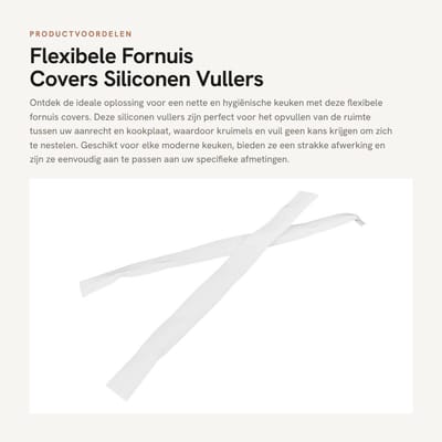 Dailygoods- Fornuis Covers Antislip Siliconen - 2 Stuks - Flexibel - Vaatwasserbestendig - Eenvoudige Installatie - 63,5 cm/25 inch - Kachelvuller