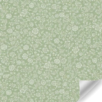 Papierrol Cadeaupapier – Bloemenmotief – 50 cm x 100 m – Tijdloos Groen Inpakpapier – Duurzaam & Recyclebaar