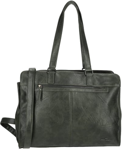 Enrico Benetti Julia Schoudertas met 15 inch Laptopvak - Laptoptas - Olijfgroen