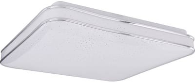 LED plafondlamp Plafondlamp Woonkamerlamp Metalen acryl wit chromen ring Sprankelend decor, 24W 1800lm warm wit, L 33,5 cm