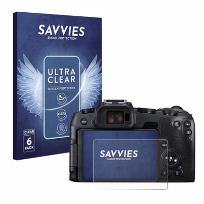 Savvies - Screenprotector voor Canon EOS RP - Folie Beschermfolie transparant 6 Stuks