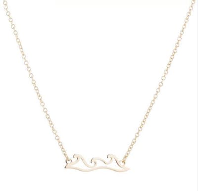 24/7 Jewelry Collection Origami Golven Ketting - Goudkleurig