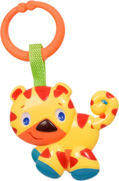 Speelgoedtopdeals - Rammelaar Hangspeeltje Buggyspeeltje - Gele Tijger