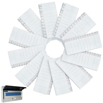 Modulaire Dekstrips voor Verdeelkast, Verdeelbare en Combinabele Blindcovers, Set van 12 (Wit) voor Veiligheid en Bescherming