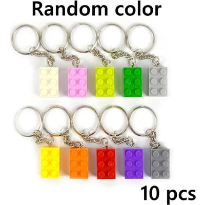 Accessoires Couleur Aléatoire Porte-clés Kits de Briques Porte-clés Anneau de Suspension Blocs de Construction Fonctionne Avec Tous les Jouets Créatifs Idéal pour les Enfants gray