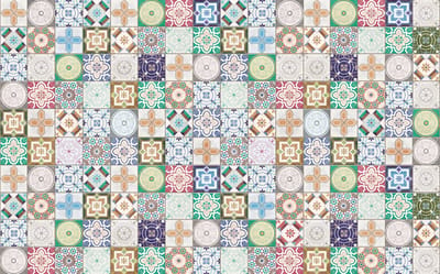 Fotobehang - Marrakech Mosaik 400x250cm - Vliesbehang
