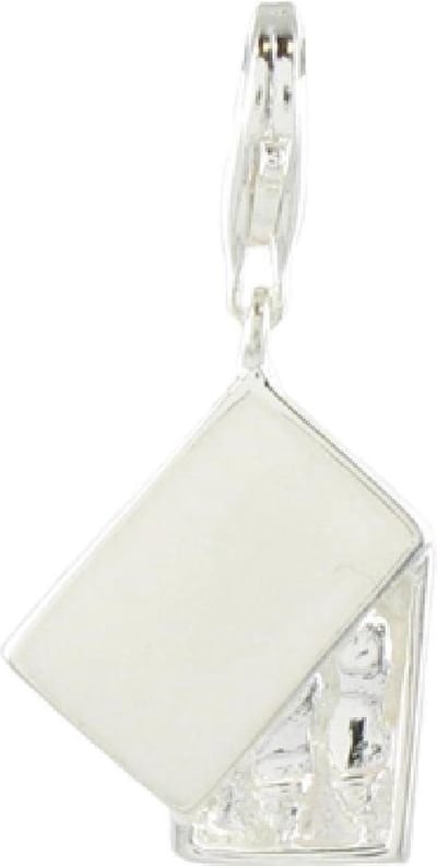 Quiges – 925 - Zilver – Charm - Bedel - Hanger - Chocolade Doos - met – sterling - zilver - karabijnslot - geschikt - voor -Bedelarmband HC183