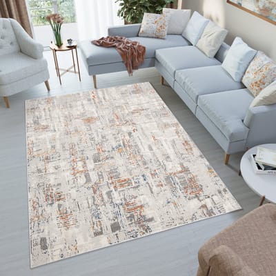 Tapiso Venezia Vloerkleed Beige Modern Abstract Woonkamer Tapijt Maat- 120x170
