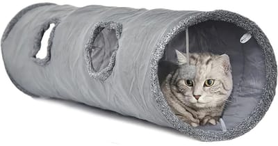 CRLYN® Kattentunnel - Kattenspeelgoed - Speeltunnel - Grijs