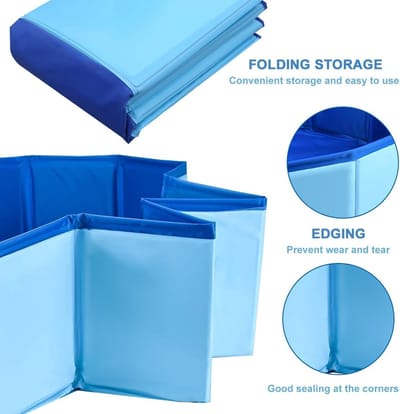 Solvix hondenzwembad - Hondenbad - PVC - Antislip en Dikke Materialen - Vouwbaar en Draagbaar - Voor Kleine Honden en Katten