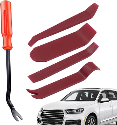 Trim Verwijderingsset - Interieur Gereedschap - Auto Reparatie - Schadevrij Demonteren - 5 Delig - Rood