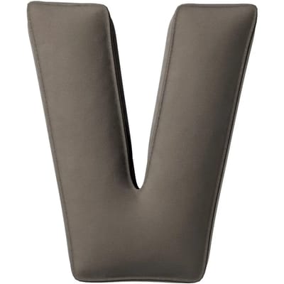 Kussen letter v Yellow Tipi Posh Velvet