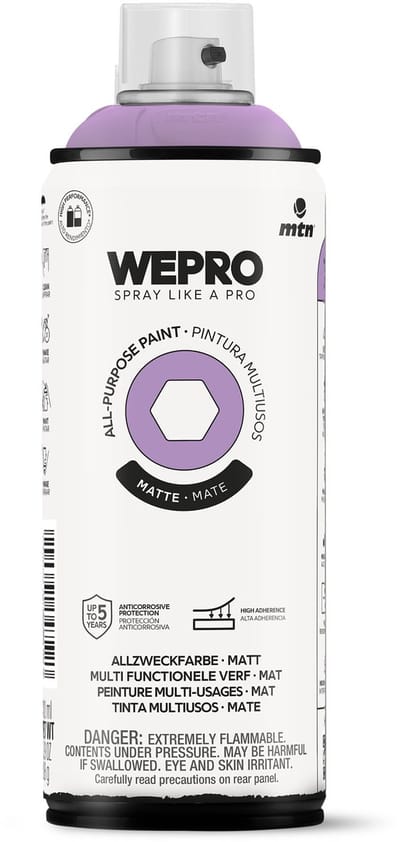 Spuitbus Violet Provence Mat MTN WEPRO ALL-PURPOSE PAINT 400ML MAT PROVENCE VIOLET