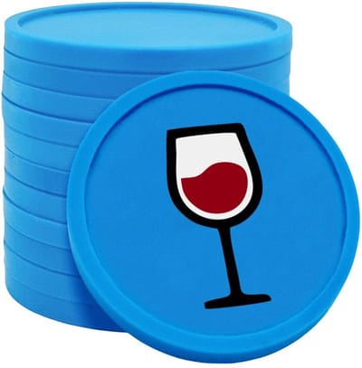 CombiCraft wijn consumptiemunten blauw - Ø29mm enkelzijdig bedrukt - 100 stuks