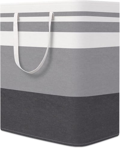 Grote Wasbox - Kledingmand Opvouwbaar - Ruimte Besparen - Vrijstaand Ontwerp - 100 Liter Capaciteit - Grijs
