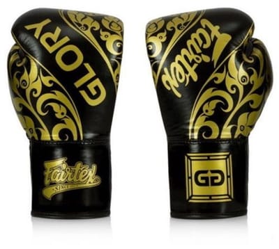 Fairtex BGLG2 Serie - Bokshandschoenen - Zwart - 10oz - Leren Handschoenen