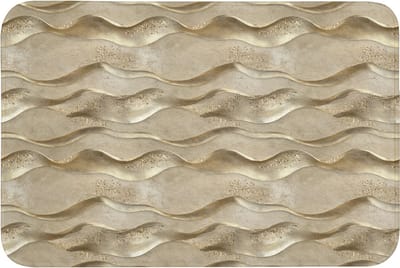 Badmat 90x60 cm - Antislip - Golven - Patroon - Goud - Badmatten voor badkamer - Badkamermat - Douchemat - Badkamer mat