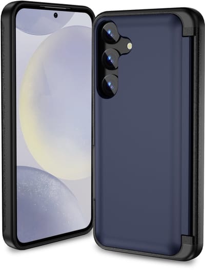 Voor Samsung Galaxy S24+ 5G 3-in-1 flip-houder telefoonhoesje (koningsblauw)