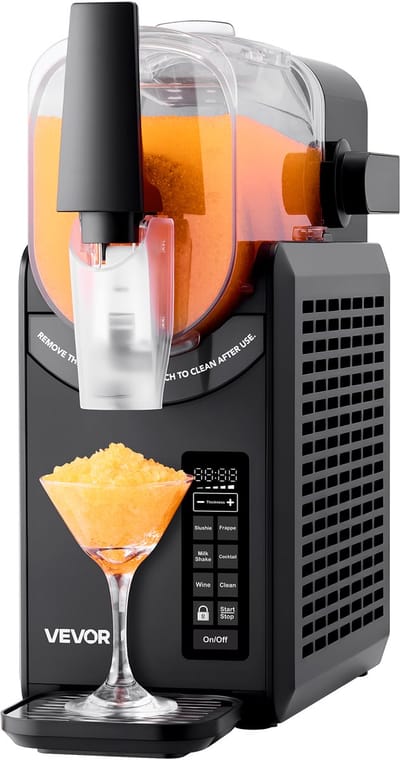 Jently slush machine - slush puppy maker - ijsmachine - 5 vooraf ingestelde programma's - 2.6L - geen ijs nodig