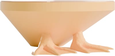 Fiastra Duck taartplateau - taartstandaard - geel - 30 x 30 cm