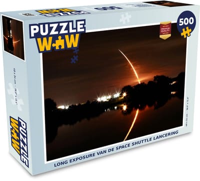 Puzzel Long exposure van de space shuttle lancering - Legpuzzel - Puzzel 500 stukjes