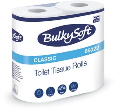 BulkySoft 66022 Toiletpapier – 2-laags – 400 vel per rol – Zacht & Sterk – Hoogwaardige Cellulose – Voor Thuis & Horeca 10 x 4 rollen