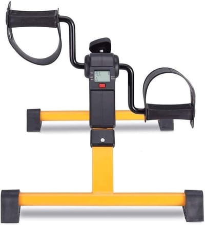 Opvouwbare Hometrainer - Pedaal Trainer - Fysiotherapie Thuis - Met LCD Display - 50 x 41 x 28 CM - Oranje