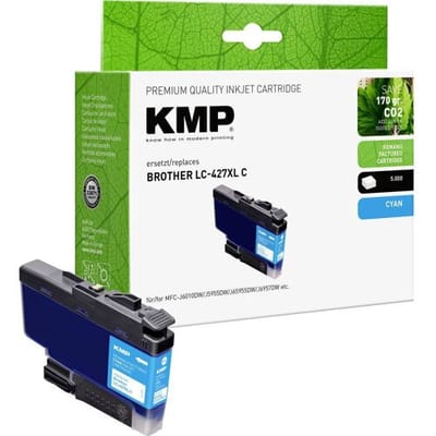 KMP Inktcartridge vervangt Brother LC427XLC Compatibel Cyaan 1551,4003 1551,4003