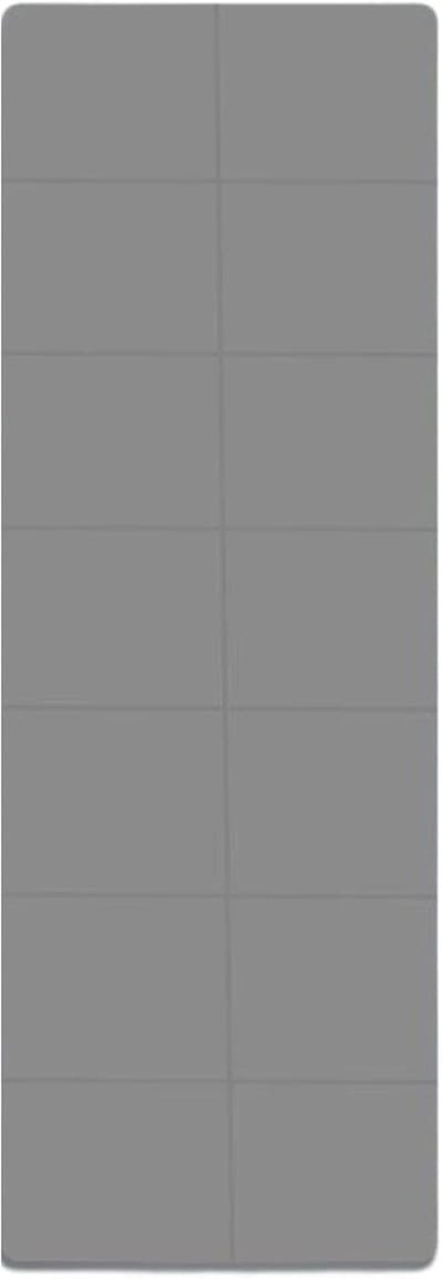Reis Yogamat - Opvouwbare Trainingsmat - Thuis Sporten - Dubbelzijdig Antislip - 183 x 61 cm - Grijs