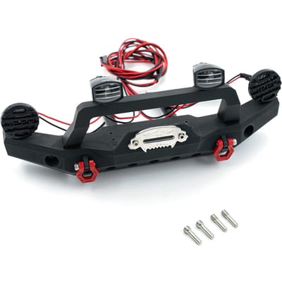 Aluminium voorbumper compatibel met 1/10 TRX4 Axial SCX10 90046 SCX10 III AXI03007 AXI03003 zwart