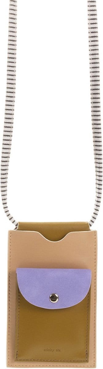 Sticky SIS - telefoonhoesje - il sole - kleuré - affogato beige + costa groen + zonsondergang lila
