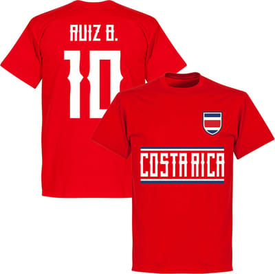 Costa Rica Ruiz B. 10 Team T-Shirt - Rood - XS