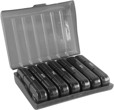 Handige wekelijkse pillendoos voor 3 keer per dag, reisvriendelijke tabletbox voor 7 dagen met ruime compartimenten voor medicijnen, vitamines en supplementen