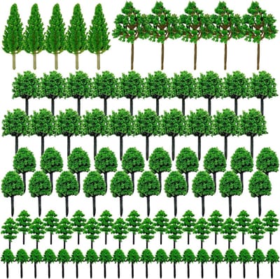 Modelbouw Bomen - Miniatuur Planten - Landschap Creëren - Gemengde Stijlen - 90 Stuks - Groen