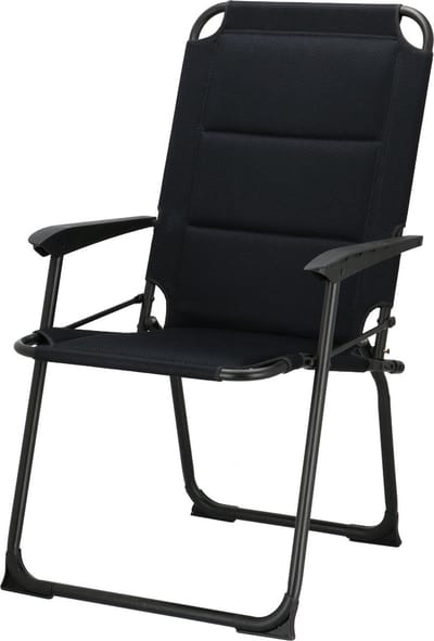 Travellife Barletta Compact Stoel Zwart - Ventilerende en weerbestendige Airmesh - 100 kg draagvermogen - Lichtgewicht en compact opvouwbaar